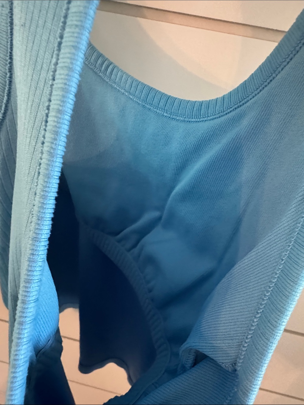 DSG Ribbed Racerback Tank Top - Blue - Picture 3 of 4